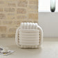 AAF Furniture Plush Weaving Square Shaped Accent Stool for Living Room