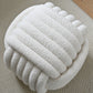 AAF Furniture Plush Weaving Square Shaped Accent Stool for Living Room