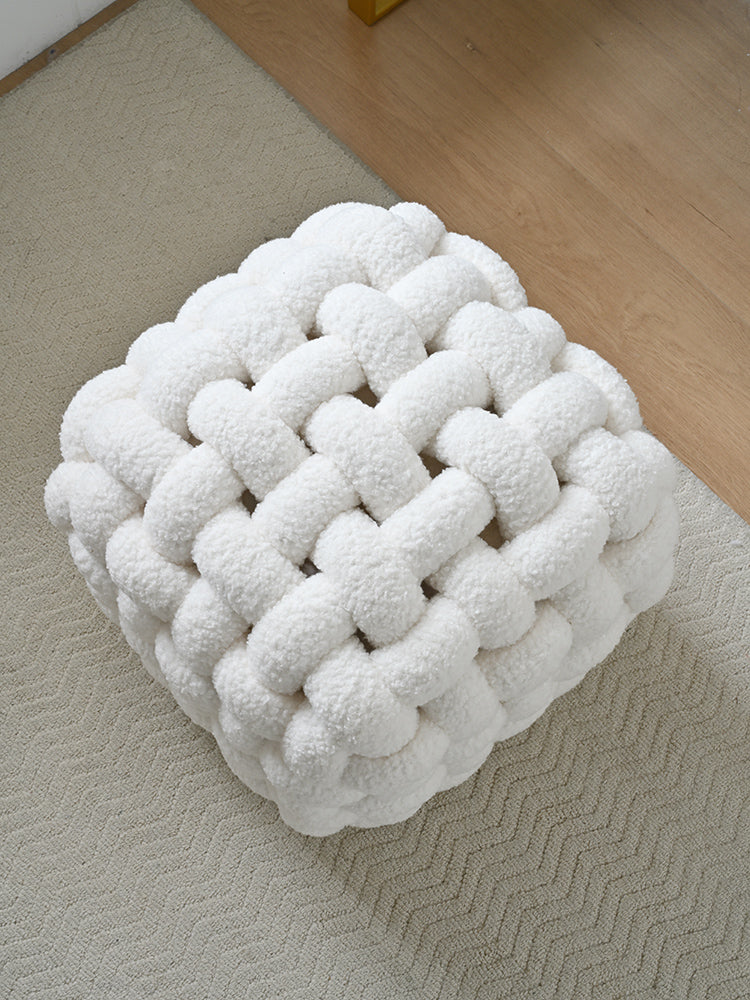 AAF Furniture Plush Rubik's Cube Accent Stool for Living Room