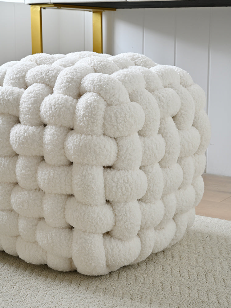 AAF Furniture Plush Rubik's Cube Accent Stool for Living Room
