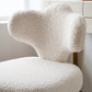 AAF Furniture Plush White Fishtail Shaped Accent Armchair for Living Room