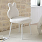 AAF Furniture Plush White Rabbit Shaped Accent Armchair for Living Room