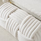 AAF Furniture Plush Weaving Square Shaped Accent Stool for Living Room