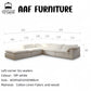 AAF Furniture Light Luxury Linen Cotton  Fabric Cloud Shaped Sofa set for Livingroom