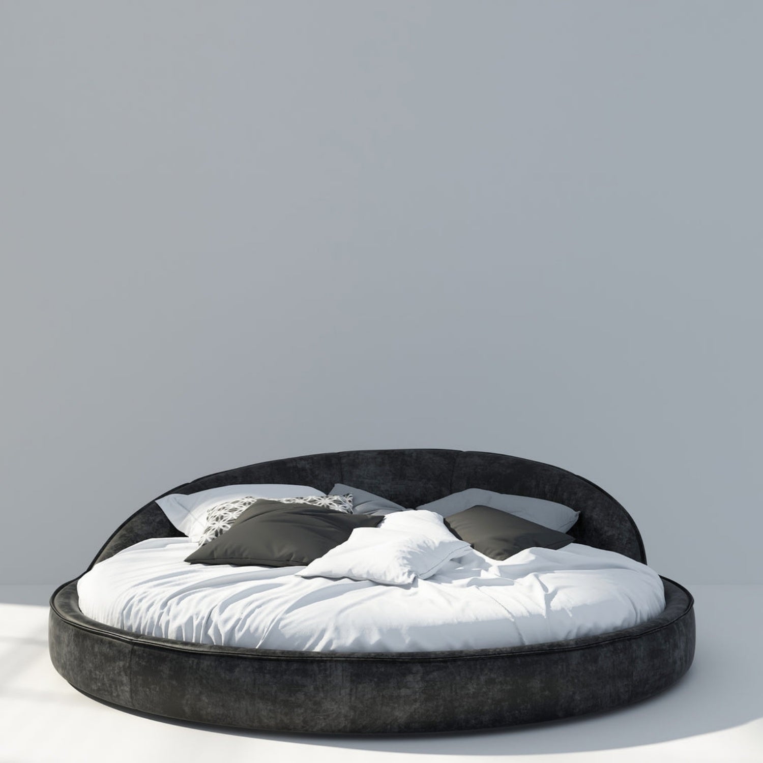 AAF Furniture Bed Frame Modern Velvet King Queen Size for bedroom Without Mattress