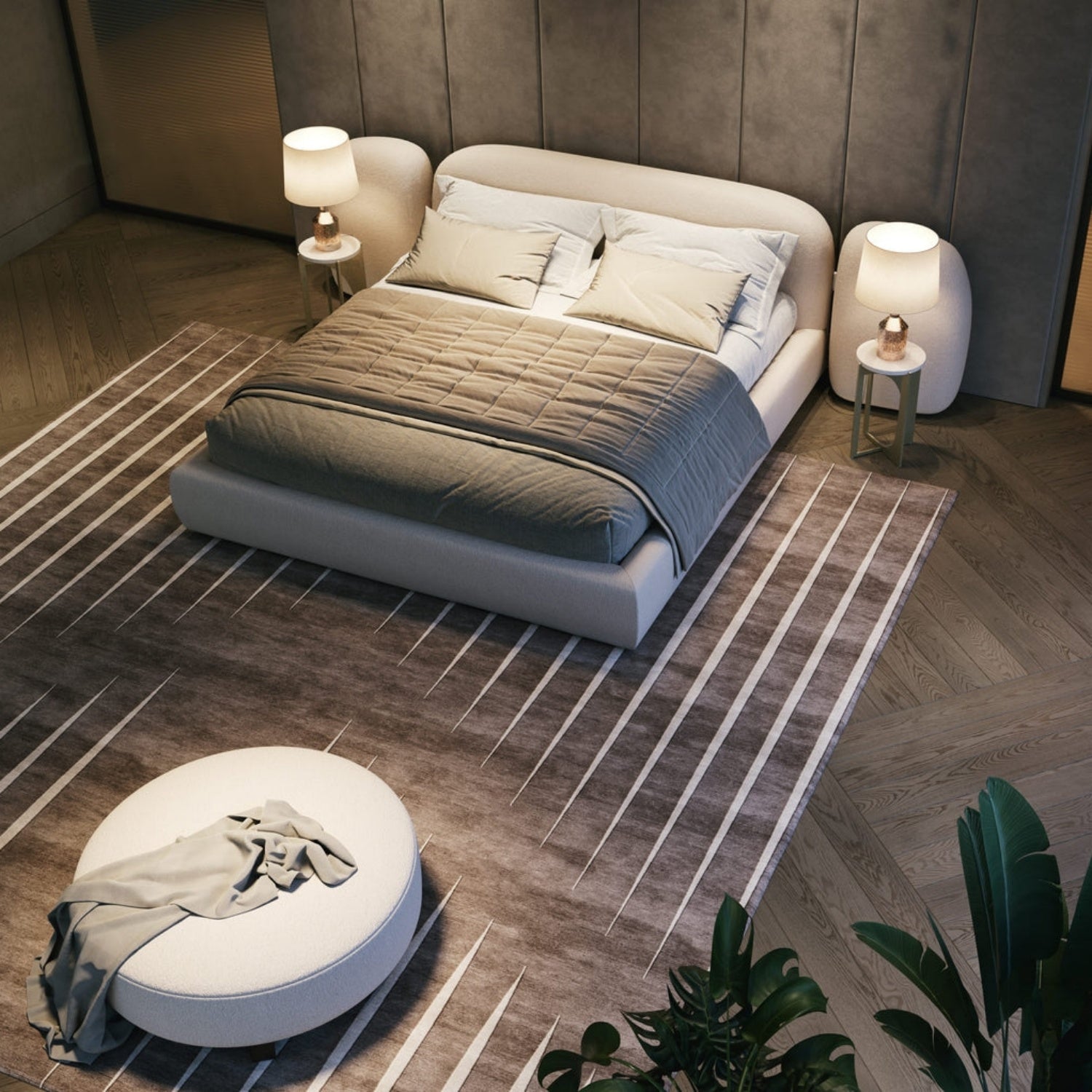 AAF Furniture Bed Frame Modern Velvet King Queen Size for bedroom Without Mattress