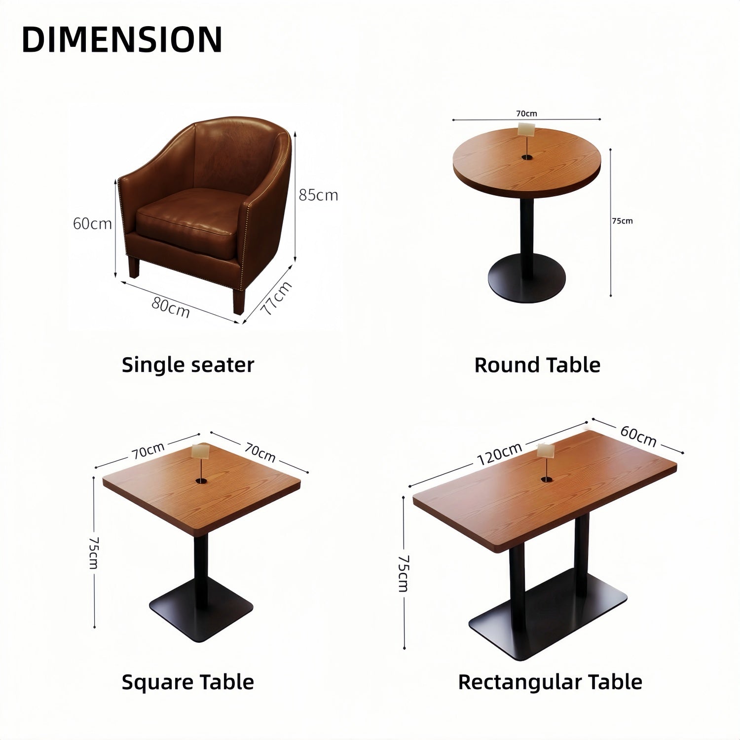 AAF Curved Back Brown Leather Lounge Sofa Table Set