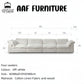 AAF Furniture Light Luxury Linen Cotton  Fabric Cloud Shaped Sofa set for Livingroom