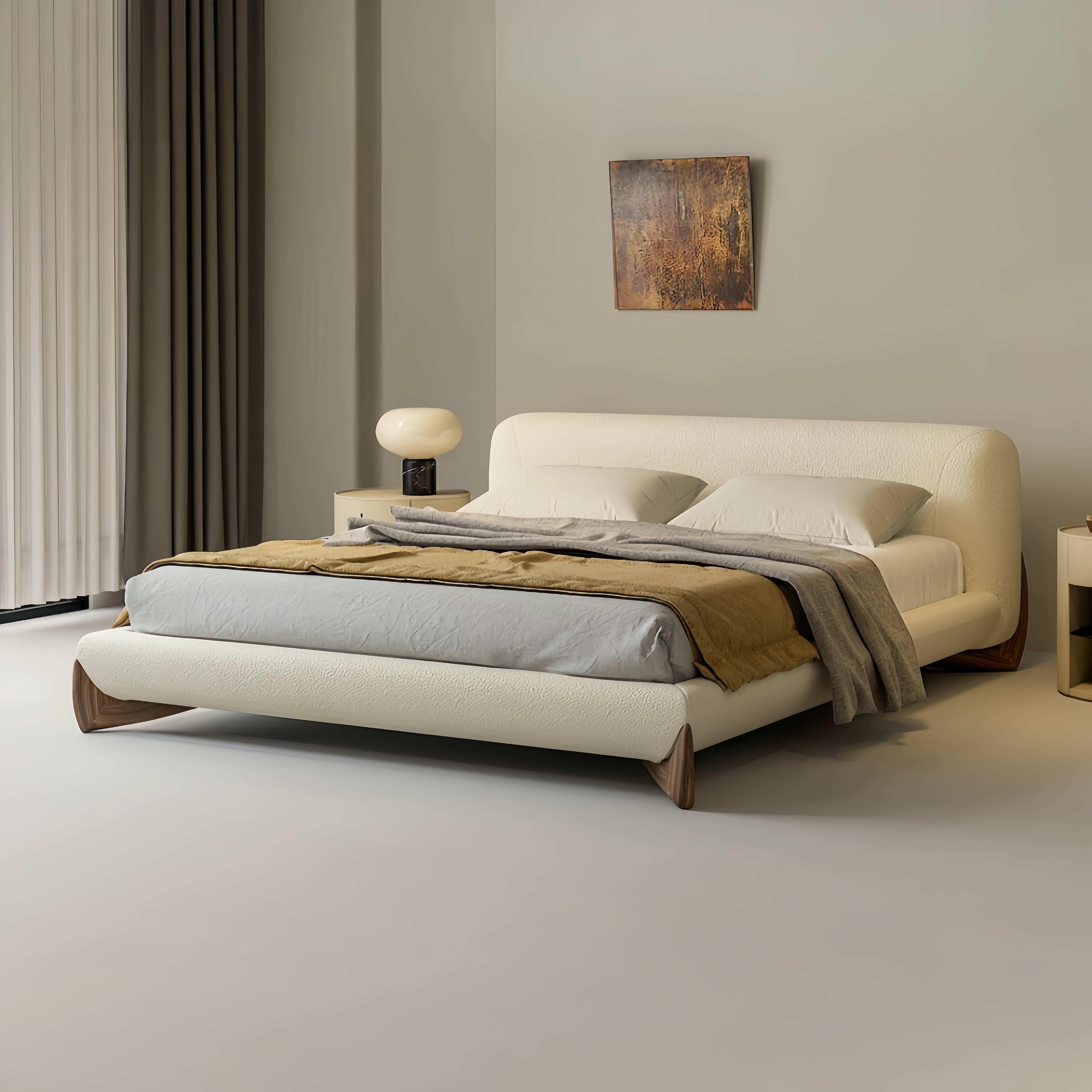 Load video: AAF Furniture Luxury Bed Frame for Bedroom UAE Online