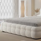 AAF Furniture Light Luxury Fleece Fabric Wrap Bed Frame for Bedroom Without Mattress