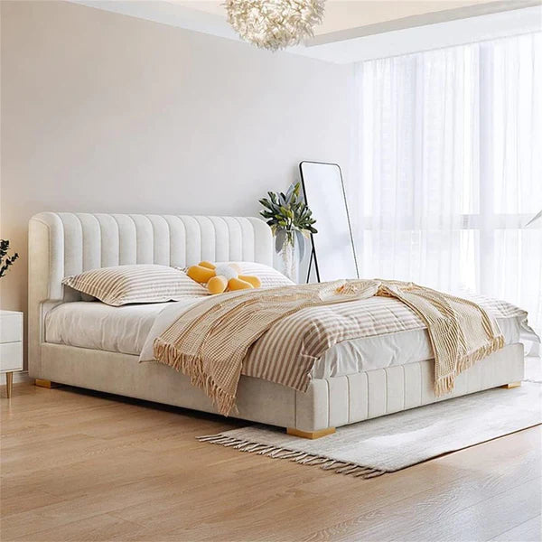 Load video: AAF Furniture Bed Frame Modern King Queen Size for bedroom Without Mattress
