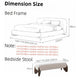 AAF Furniture Light Luxury Fleece Fabric Wrap Bed Frame for Bedroom Without Mattress