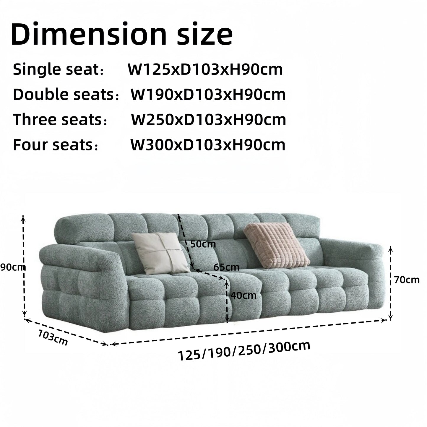 AAF Furniture Fleece Fabric Overstuffed Multifunction Cloud shaped Sofa Chair set for Livingroom Office