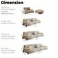 AAF Furniture Light Luxury Fabric Cloud Shaped Sofa set for Livingroom