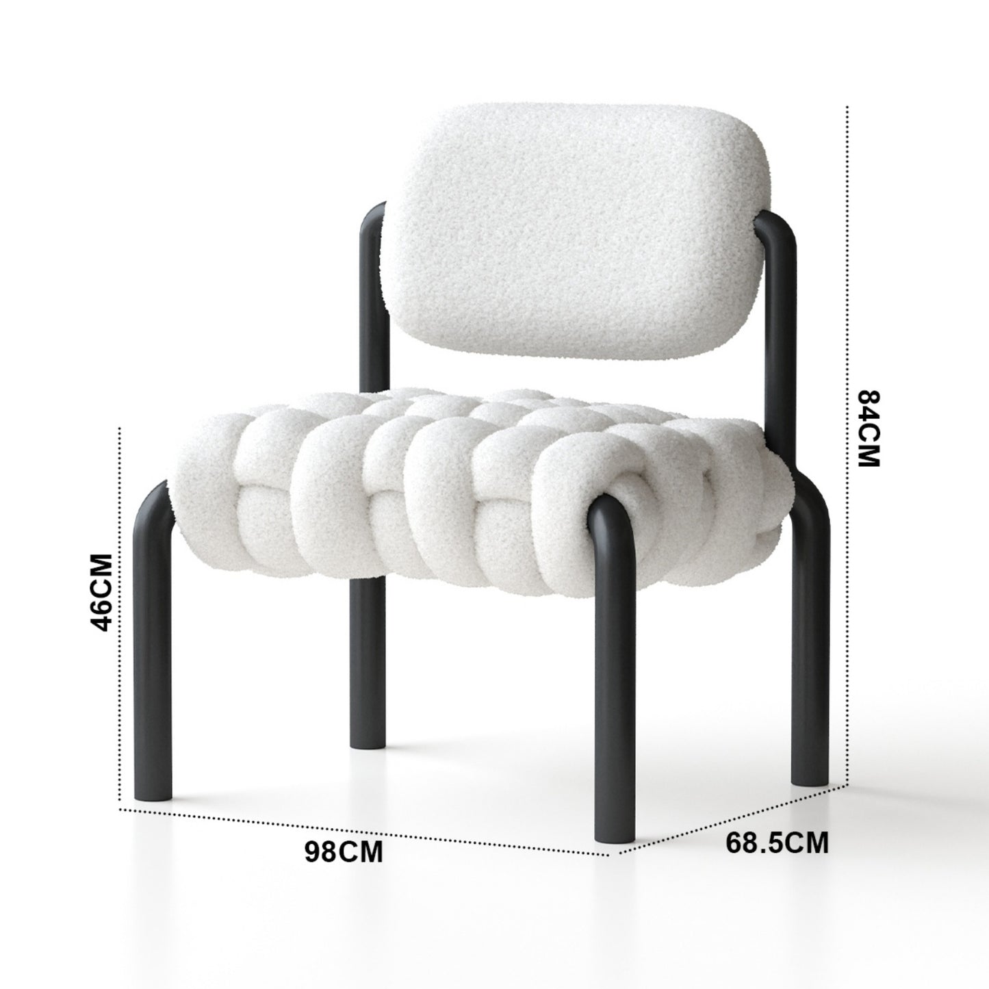 AAF Furniture Luxury Sheep Shaped Accent Armchair for Living Room