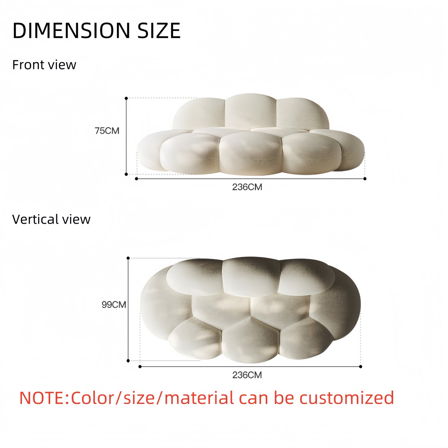 AAF Furniture Fleece Fabric Overstuffed Multifunction  Sofa  for Livingroom Office